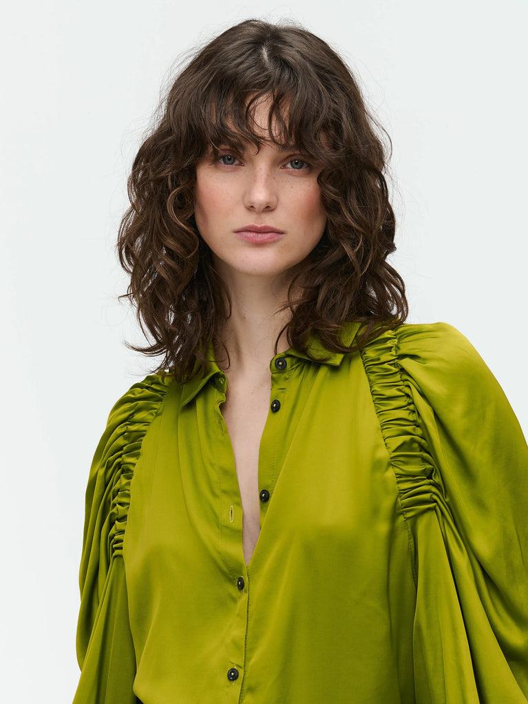 Jane Lushka Mima Blouse Oliva Green