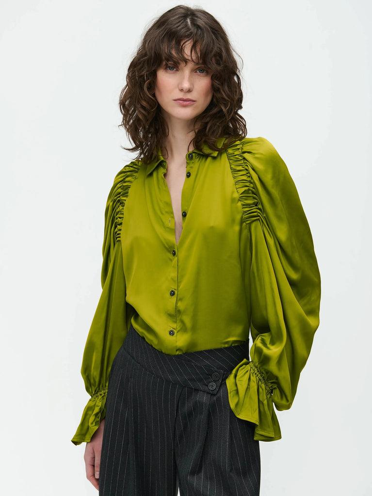 jane lushka Mima Blouse Oliva green