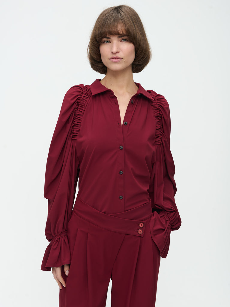 Jane Lushka Mima Blouse Technical Jersey Amaranto