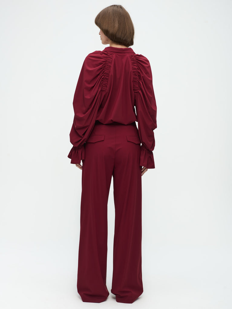 Jane Lushka Mima Blouse Technical Jersey Amaranto