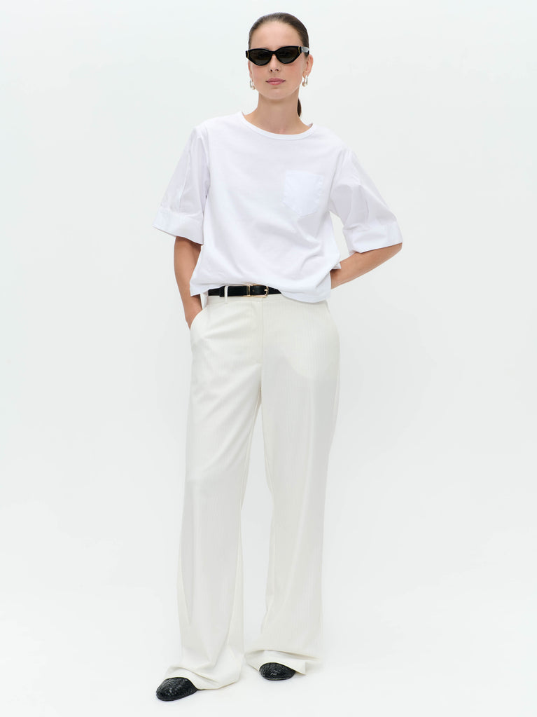 jane lushka Molly mix cotton top White