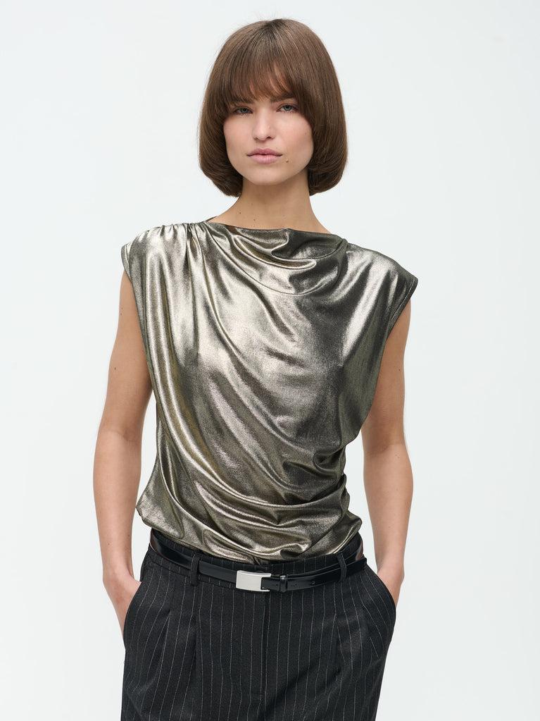 Jane Lushka Nelly Top Gold Shiny