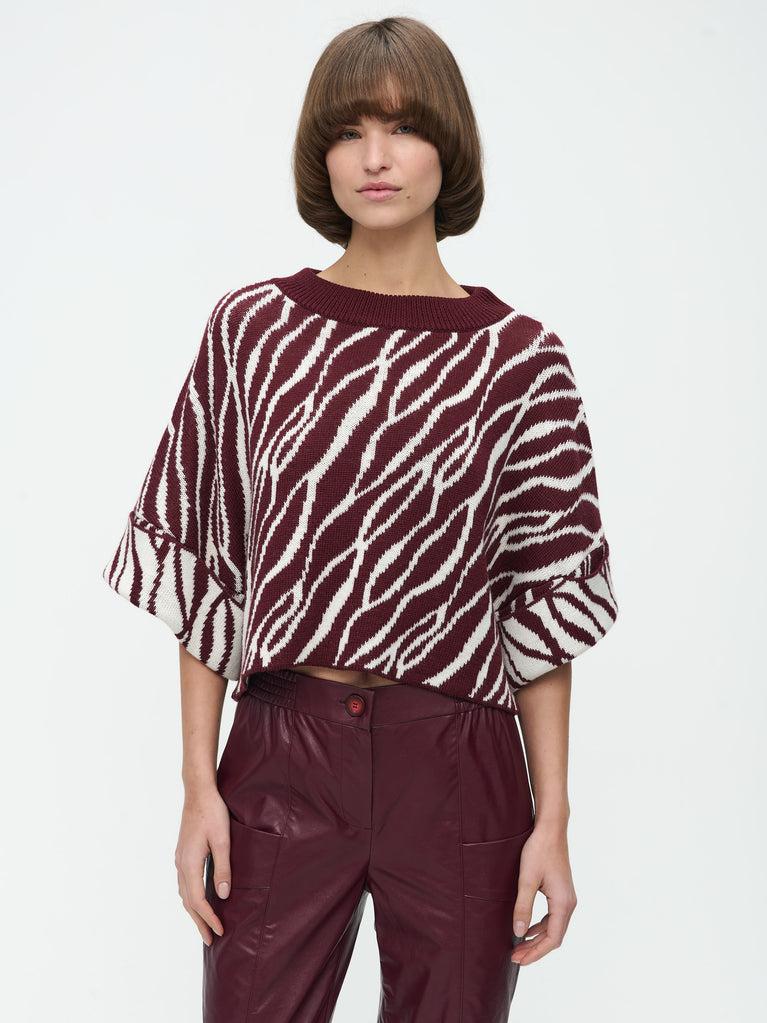 Jane Lushka Nouhaila Studio Pullover Bordo