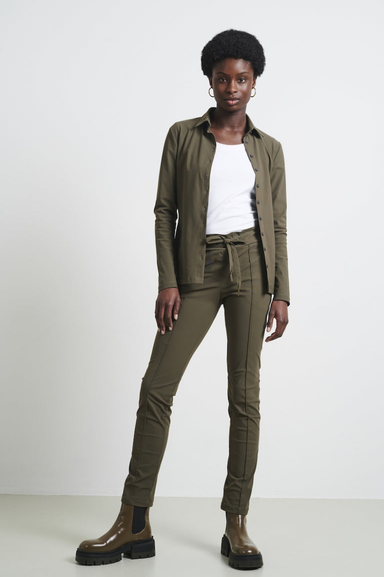 Jane Lushka Pants Emma Technical Jersey Army