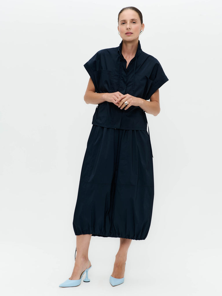 jane lushka Paola polplin jacket blouse Blue