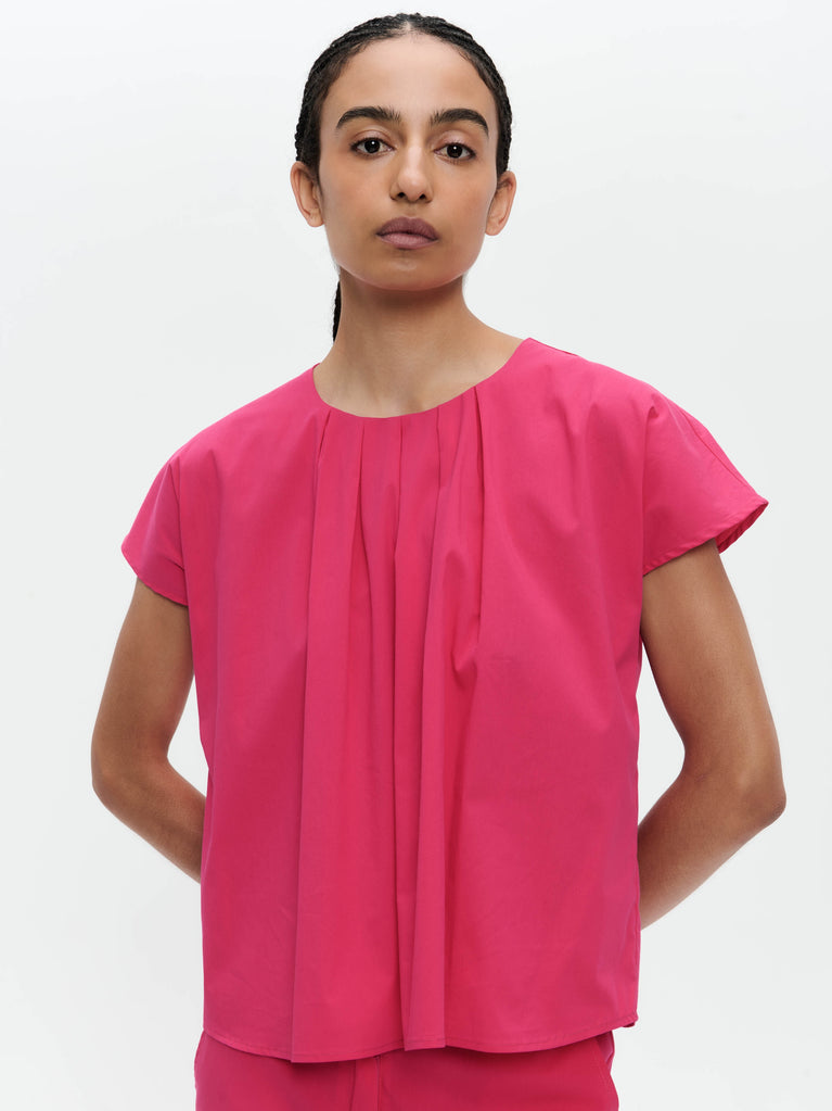 Jane Lushka Papavero Cotton Top Fuxia