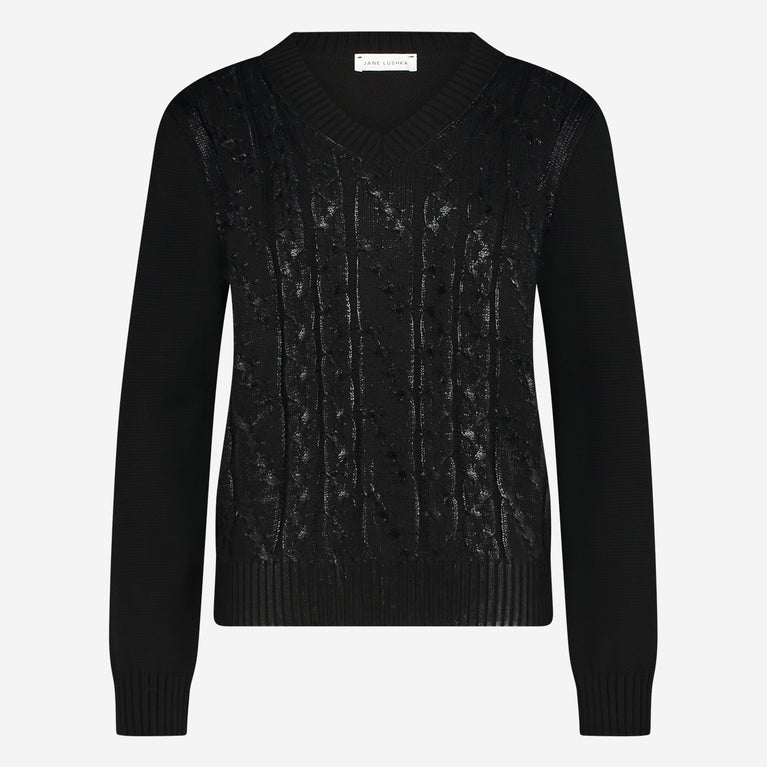 Jane Lushka Print Pullover Black