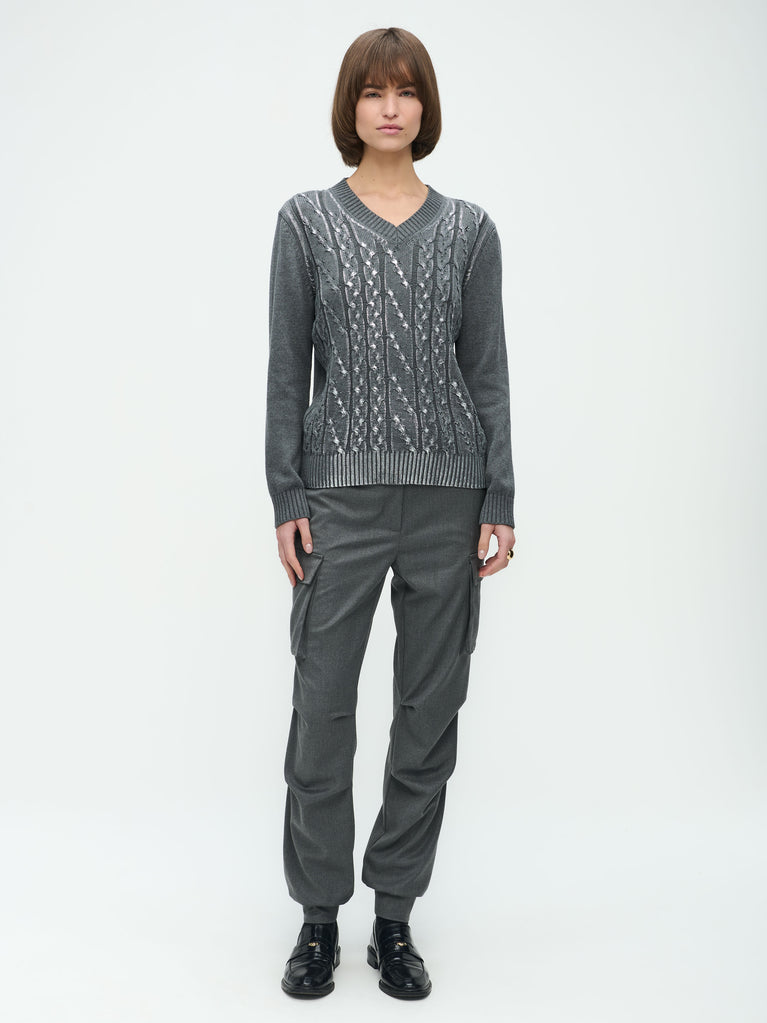jane lushka Print Pullover Grey