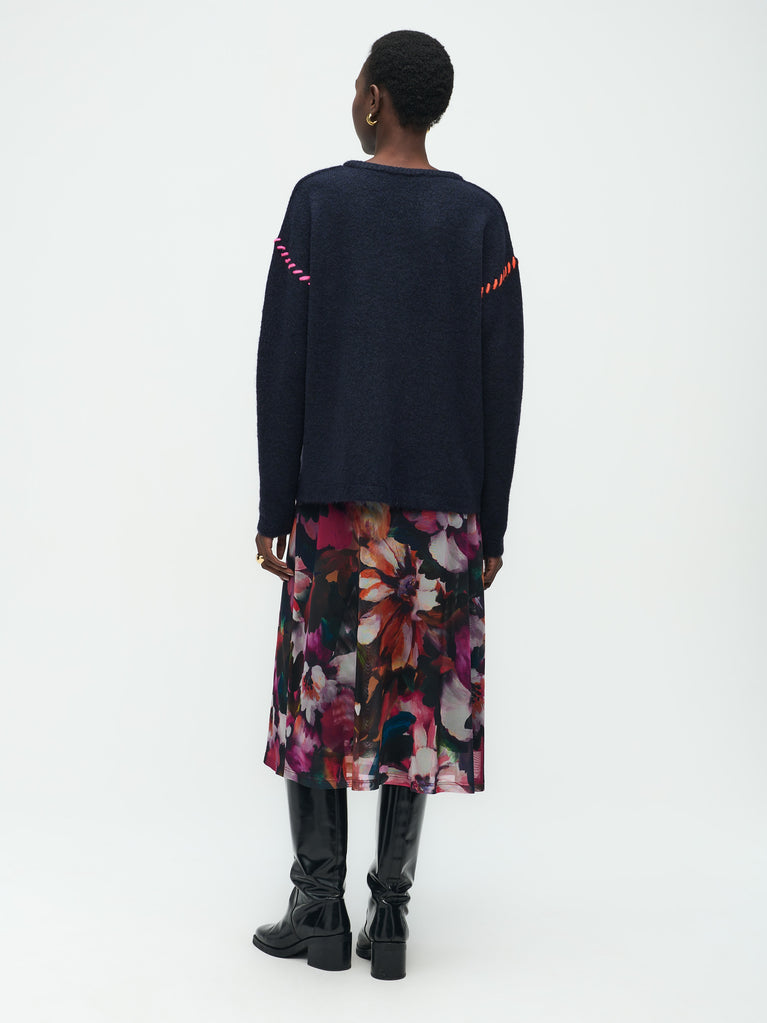 Jane Lushka Pullover Hand Made 2202A1 Blue