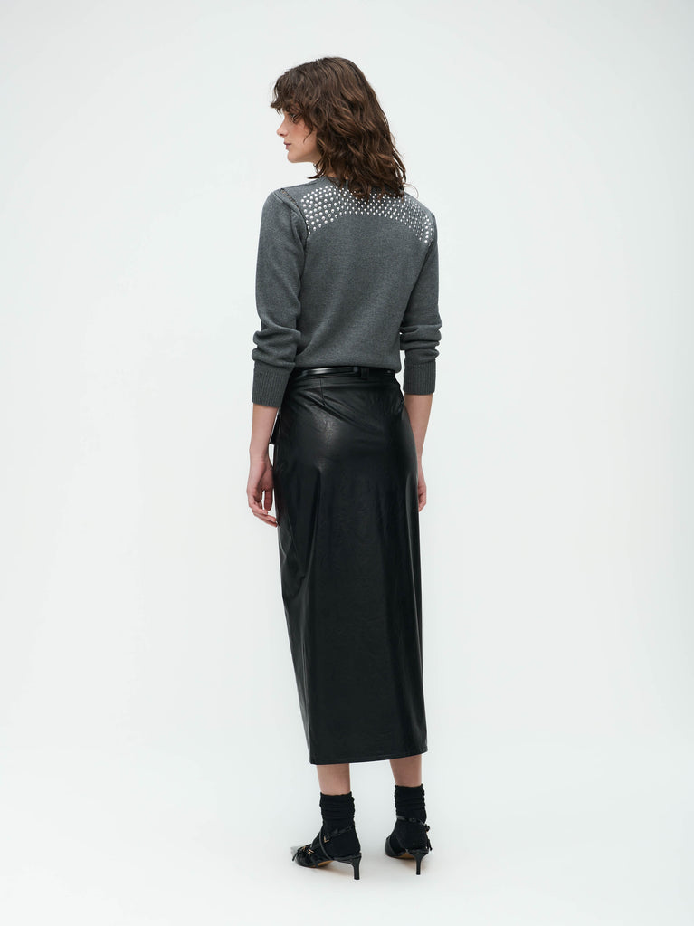 Jane Lushka Pullover Mettal Eyelets Grey