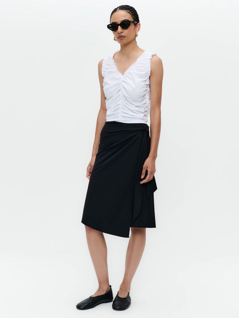 jane lushka Romana top technical jersey White