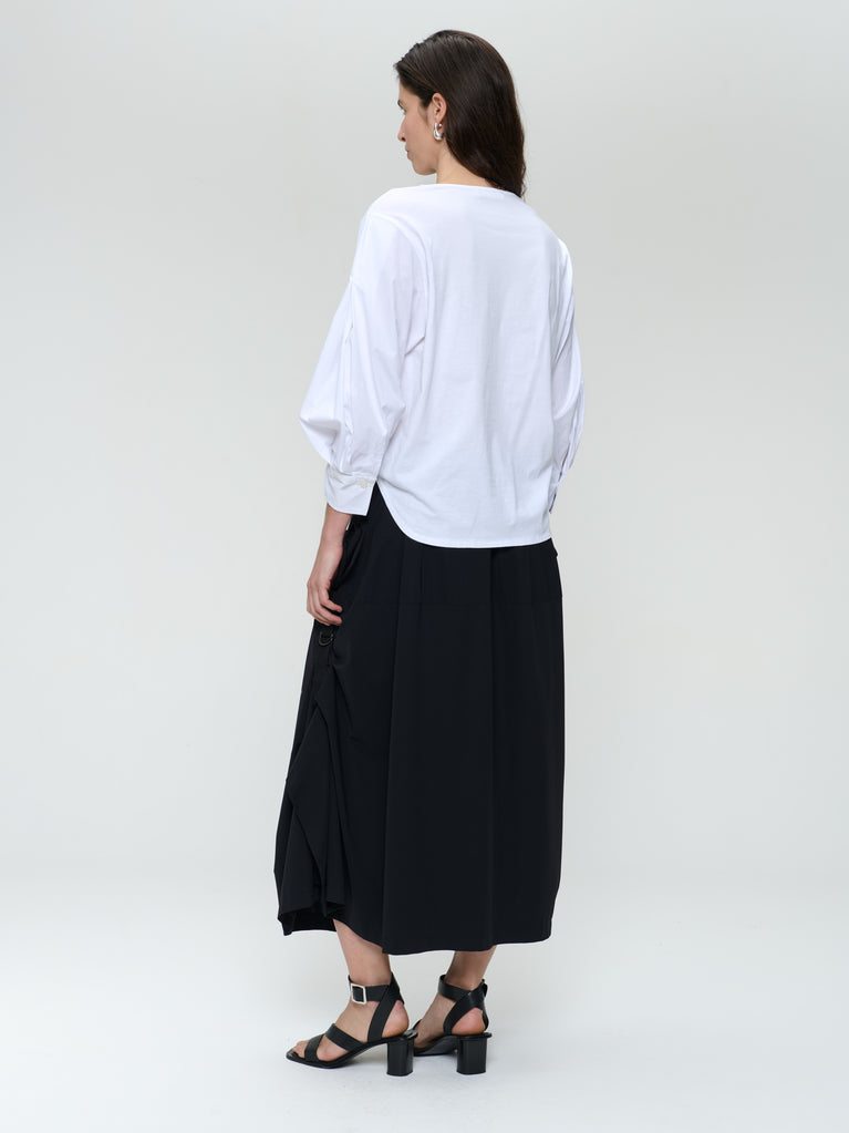 Jane Lushka Sally Mix Cotton Top White