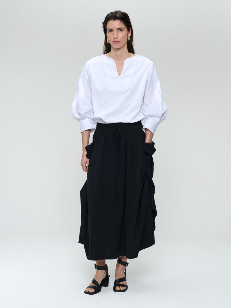 jane lushka Sally mix cotton top White