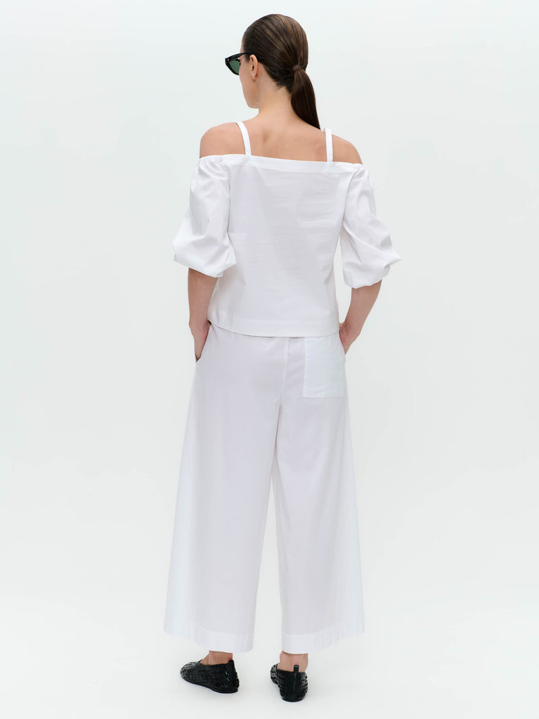 Jane Lushka Samira Cotton Mix Top White