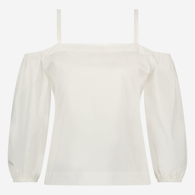 Jane Lushka Samira Cotton Mix Top White