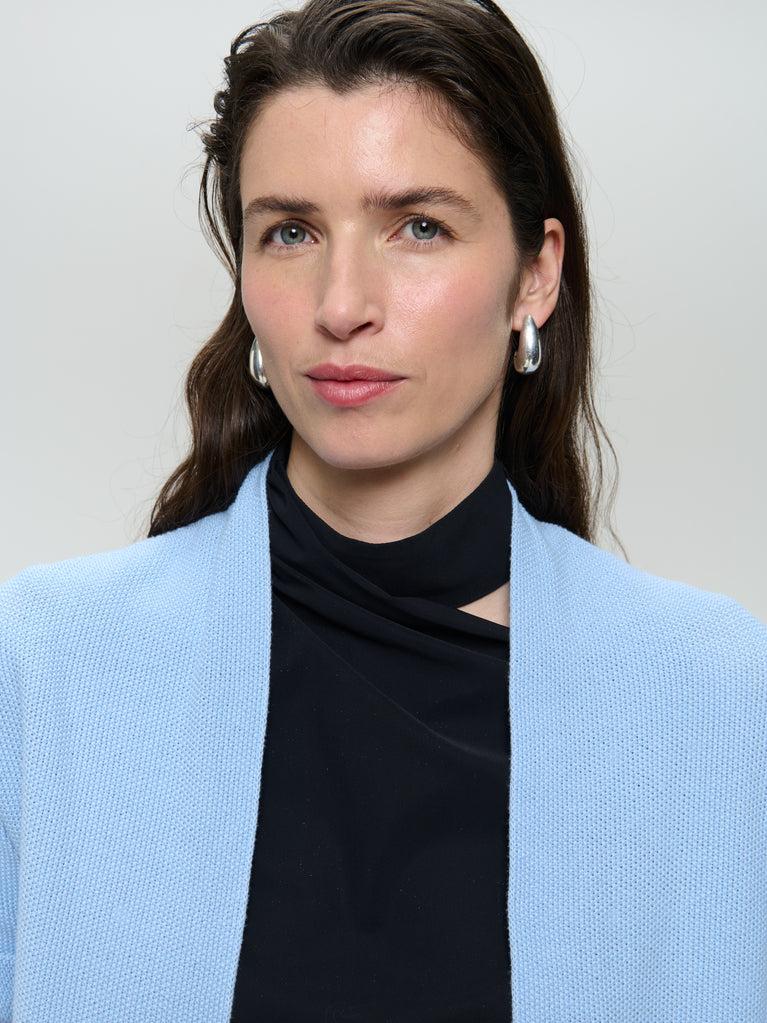 Jane Lushka Seamless Cotton Cardigan 394 Azzurro