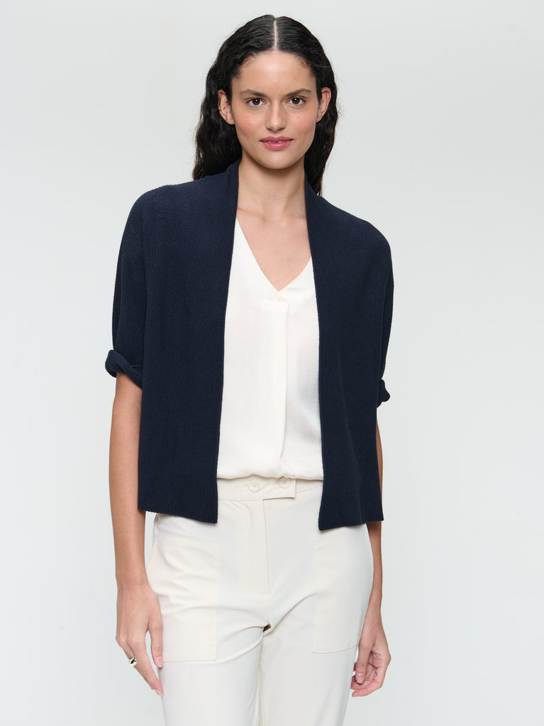 Jane Lushka Seamless Cotton Cardigan 394 Blue