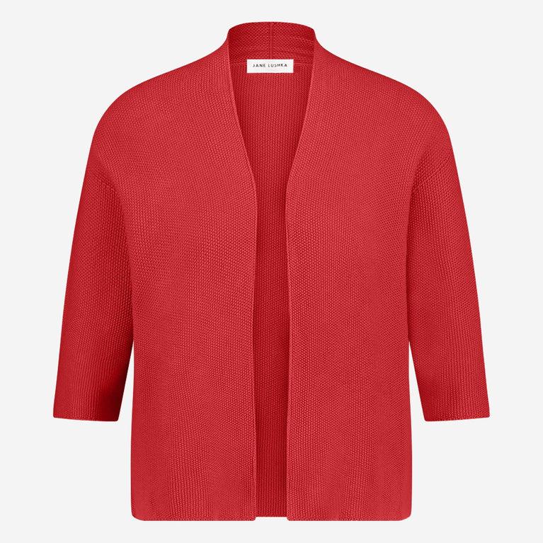 Jane Lushka Seamless Cotton Cardigan 394 Corallo