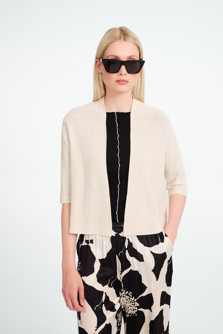 jane lushka Seamless cotton cardigan 394 Ecru