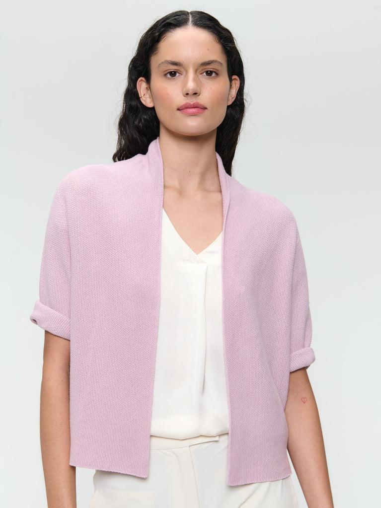 Jane Lushka Seamless Cotton Cardigan 394 Rosa