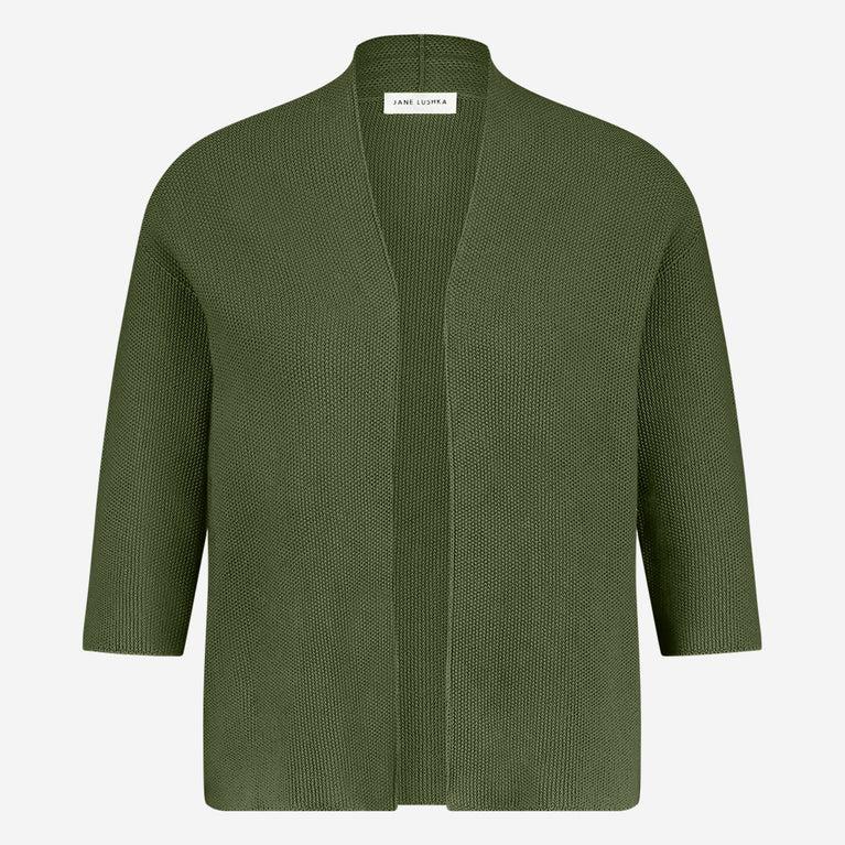 Jane Lushka Seamless Cotton Cardigan 394 Verde