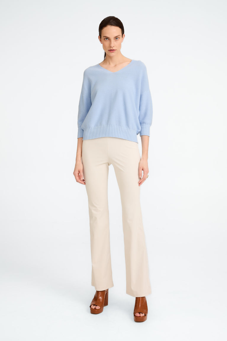 Jane Lushka Seamless Cotton Pullover 317 Azzurro