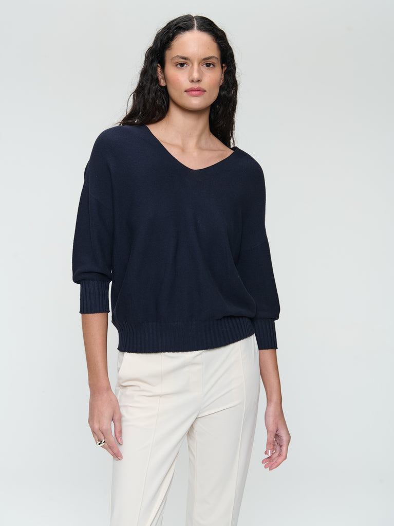 Jane Lushka Seamless Cotton Pullover 317 Blue