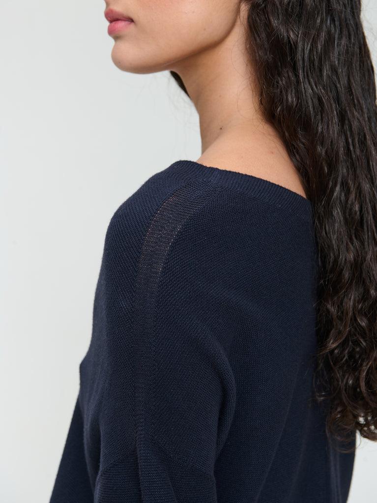 Jane Lushka Seamless Cotton Pullover 317 Blue