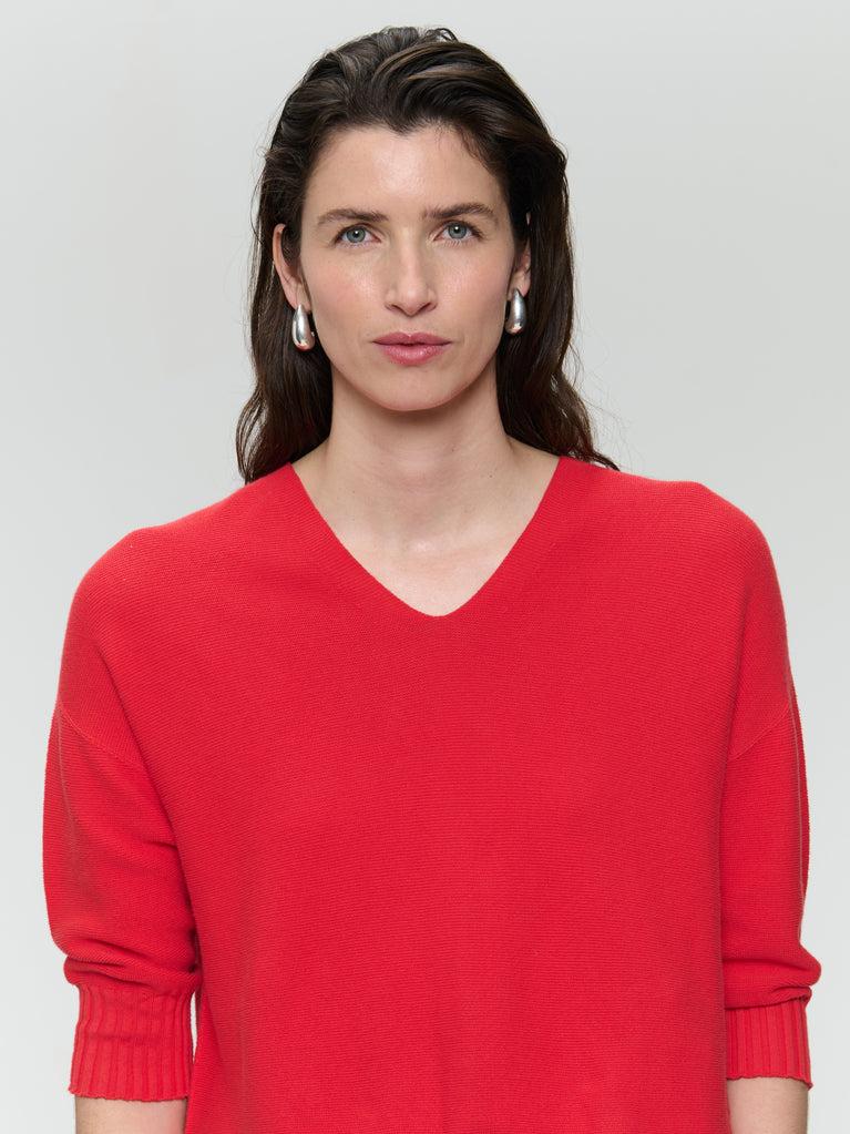 Jane Lushka Seamless Cotton Pullover 317 Corallo