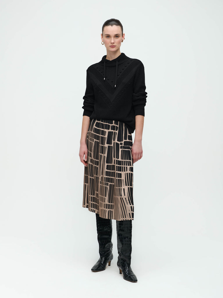 jane lushka Senia Studio Skirt Black Beige