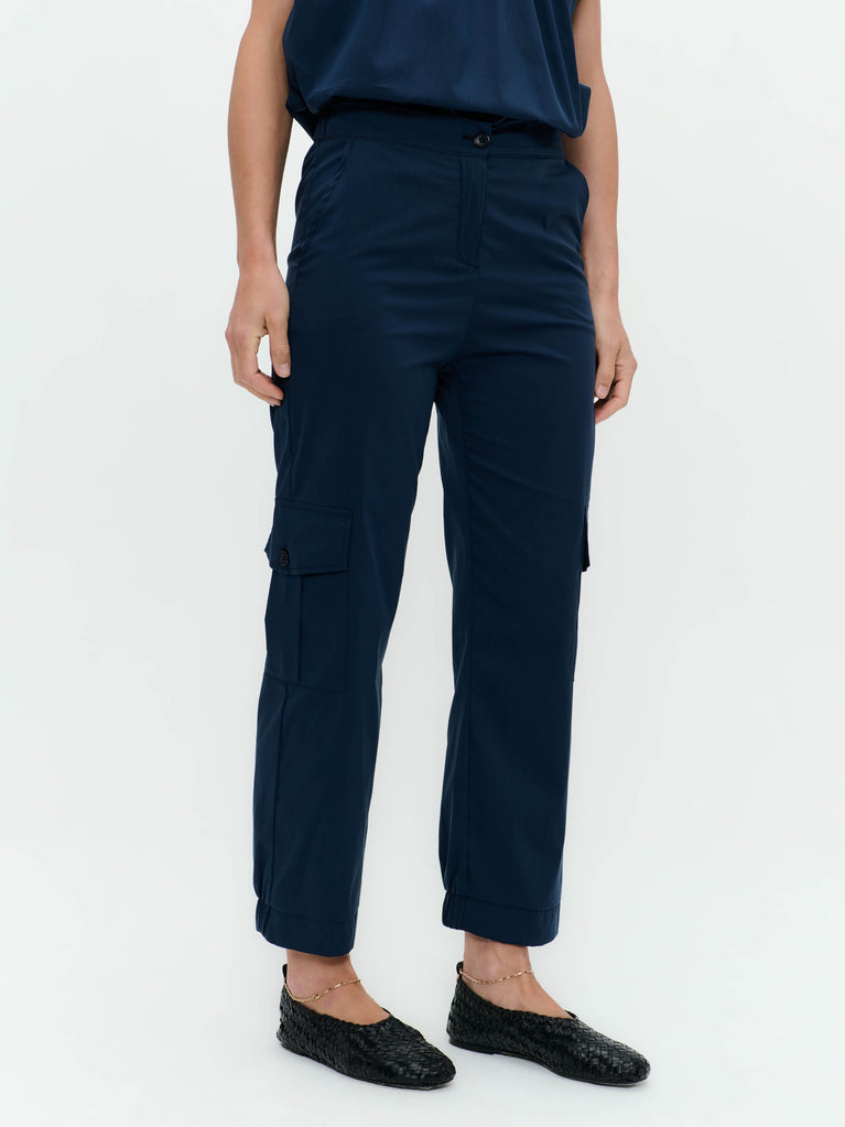 Jane Lushka Sesamo Poplin Pants Blue Denim