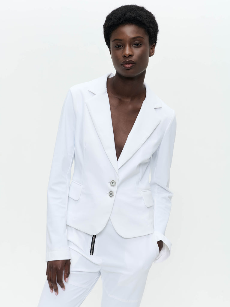 Jane Lushka Solomon Blazer Technical Jersey White
