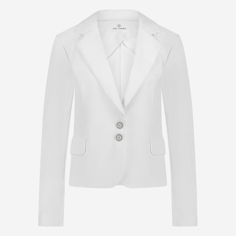 Jane Lushka Solomon Blazer Technical Jersey White