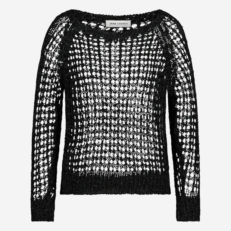 Jane Lushka Summer Cotton Pullover 25041 Black