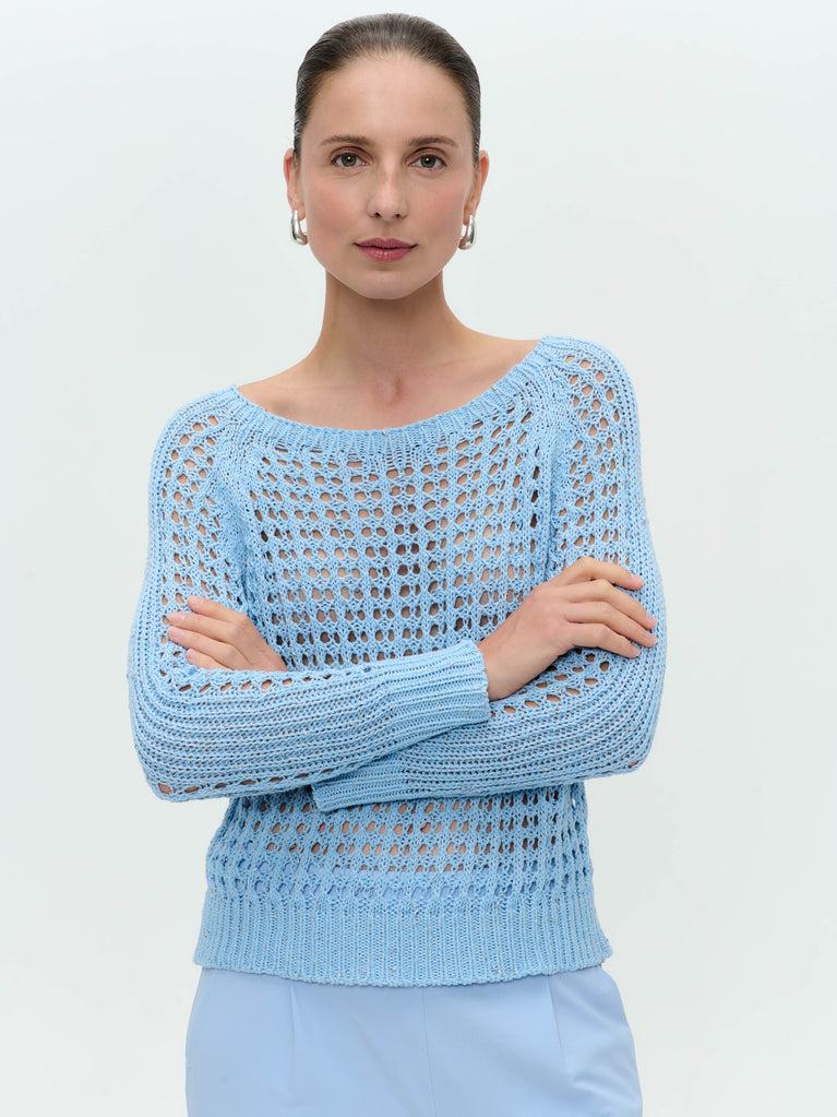 Jane Lushka Summer Cotton Pullover 25041 Blue