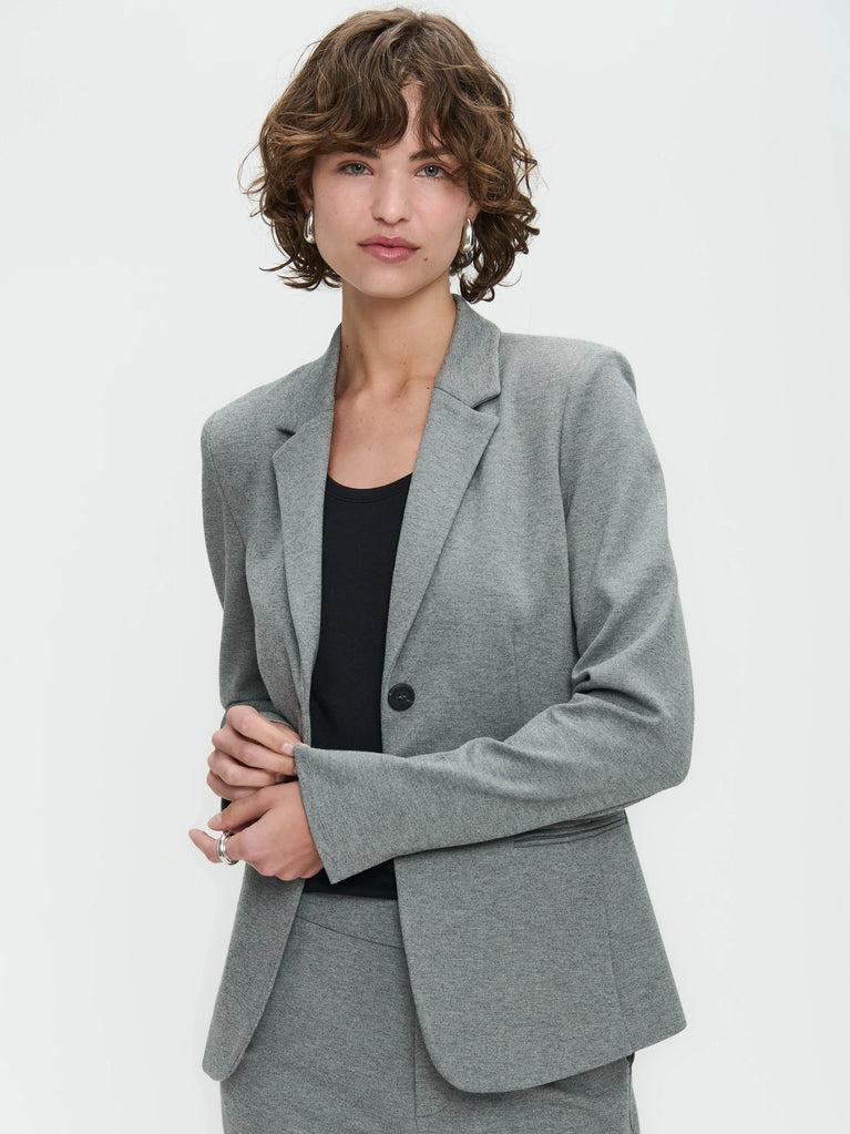 Jane Lushka Tom Terry Jersey Blazer Grey Melange