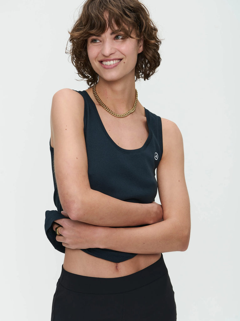 Jane Lushka Top Rips Easy Wear Organic Cotton Blue