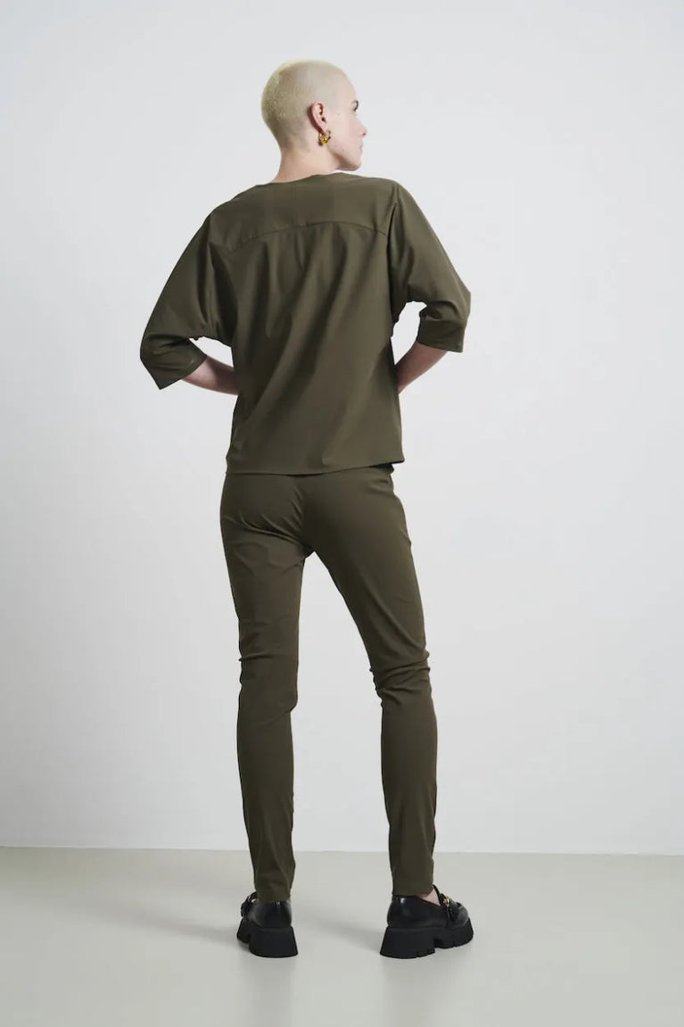 Jane Lushka Top Veda Technical Jersey Army