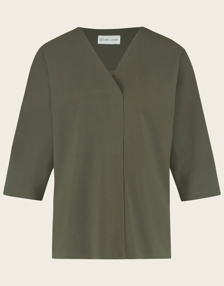 Jane Lushka Top Veda Technical Jersey Army