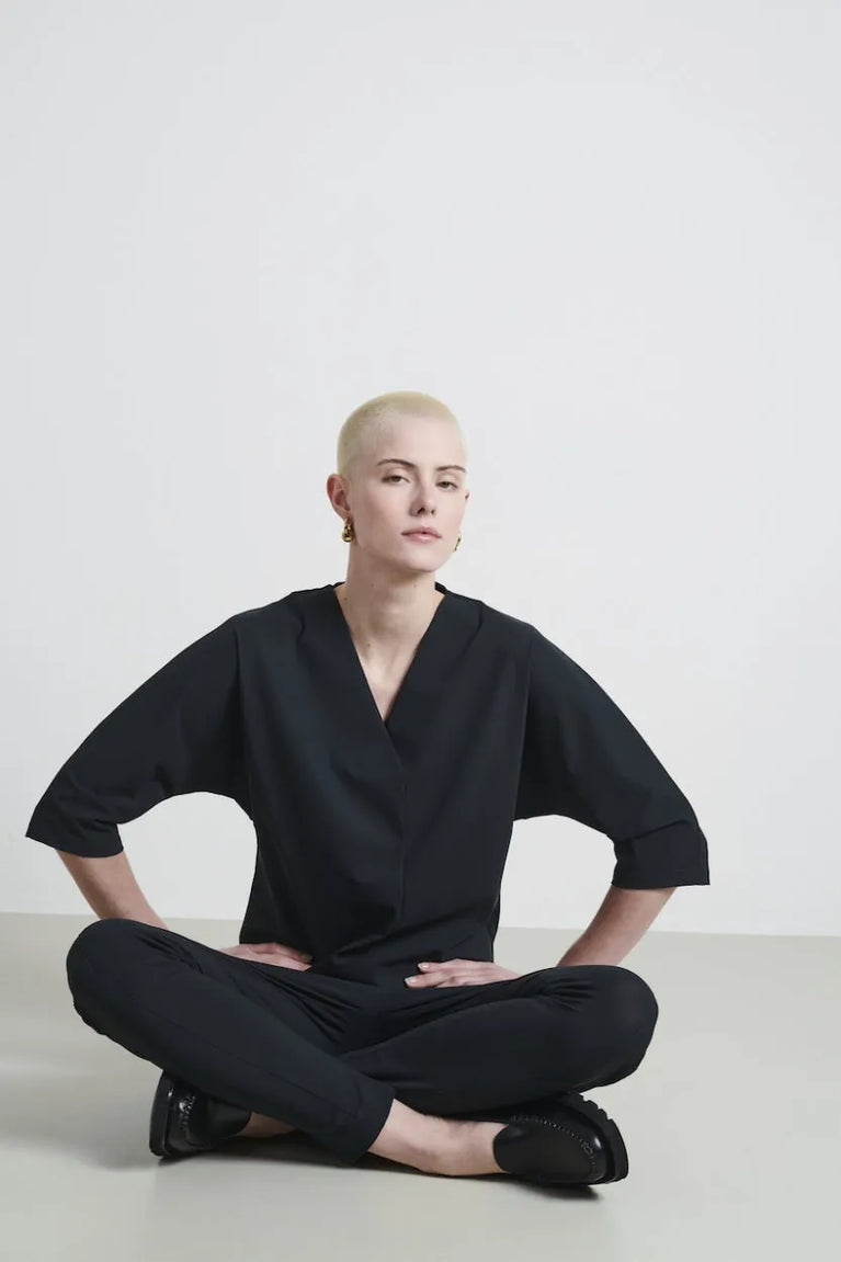 Jane Lushka Top Veda Technical Jersey Grigio Notte