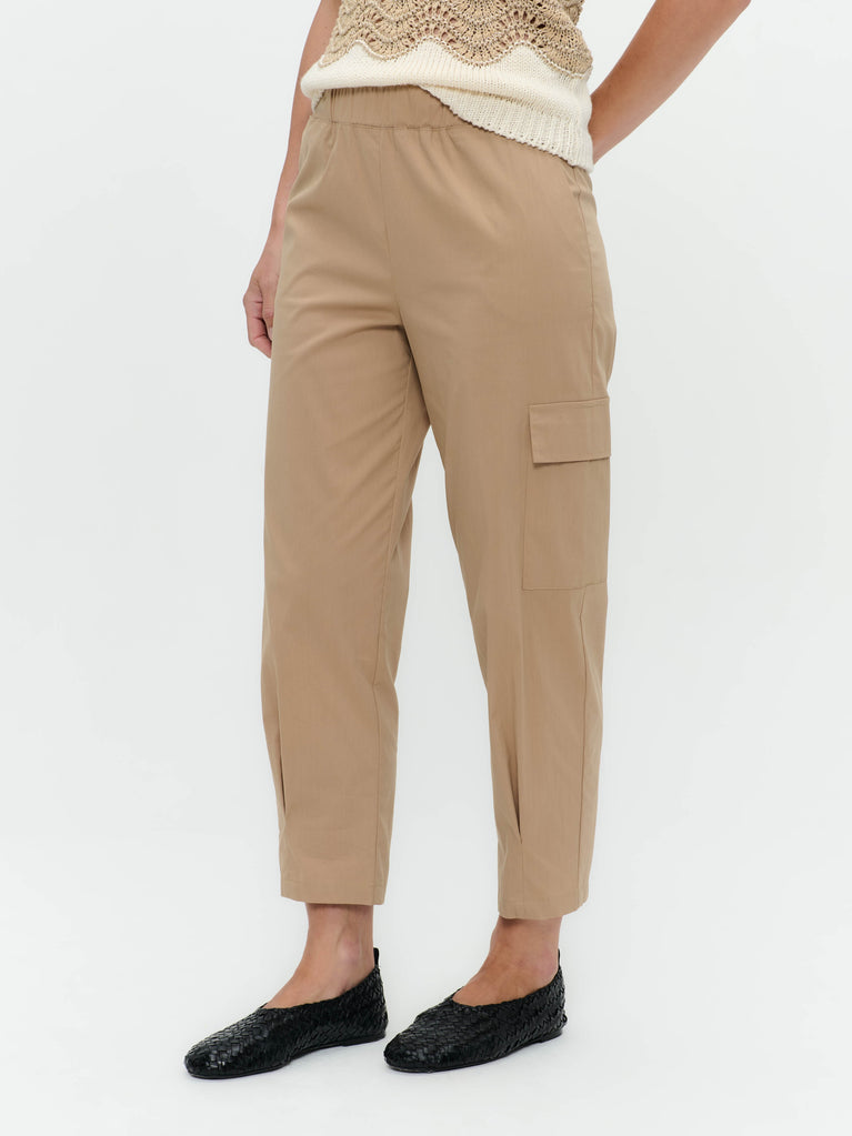 Jane Lushka Ubino Cotton Poplin Pants Beige