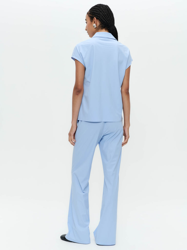 Jane Lushka Wilma Blouse Technical Jersey Mid Blue