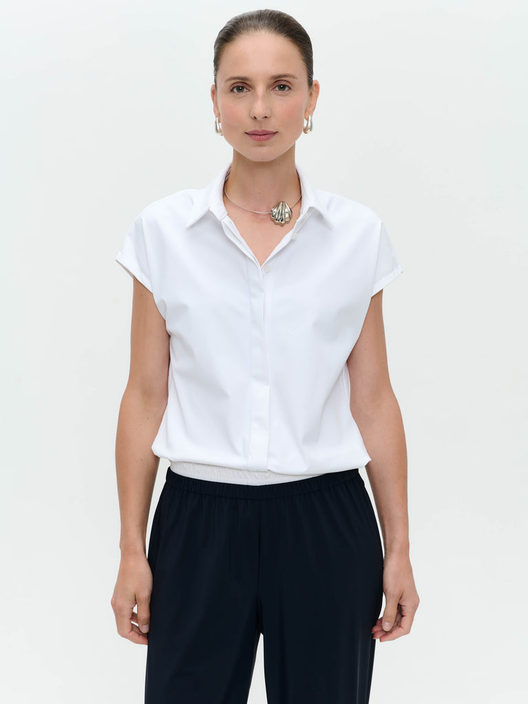 Jane Lushka Wilma Blouse Technical Jersey White