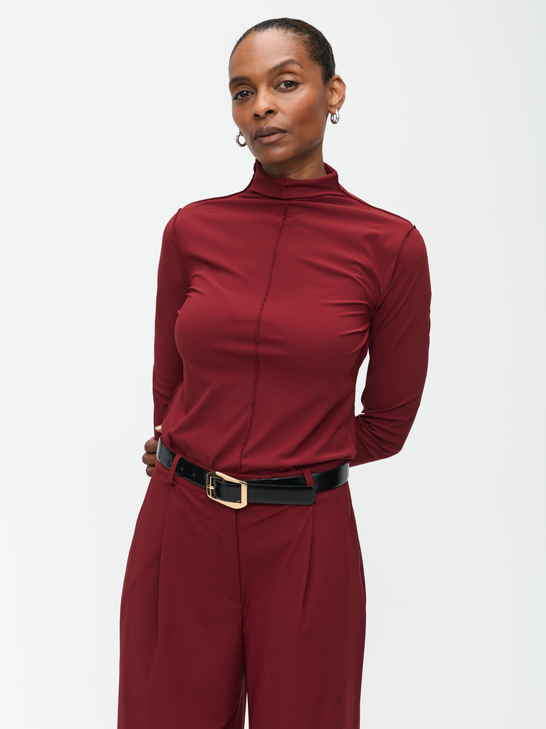 Jane Lushka Zara Top Technical Jersey Amaranto