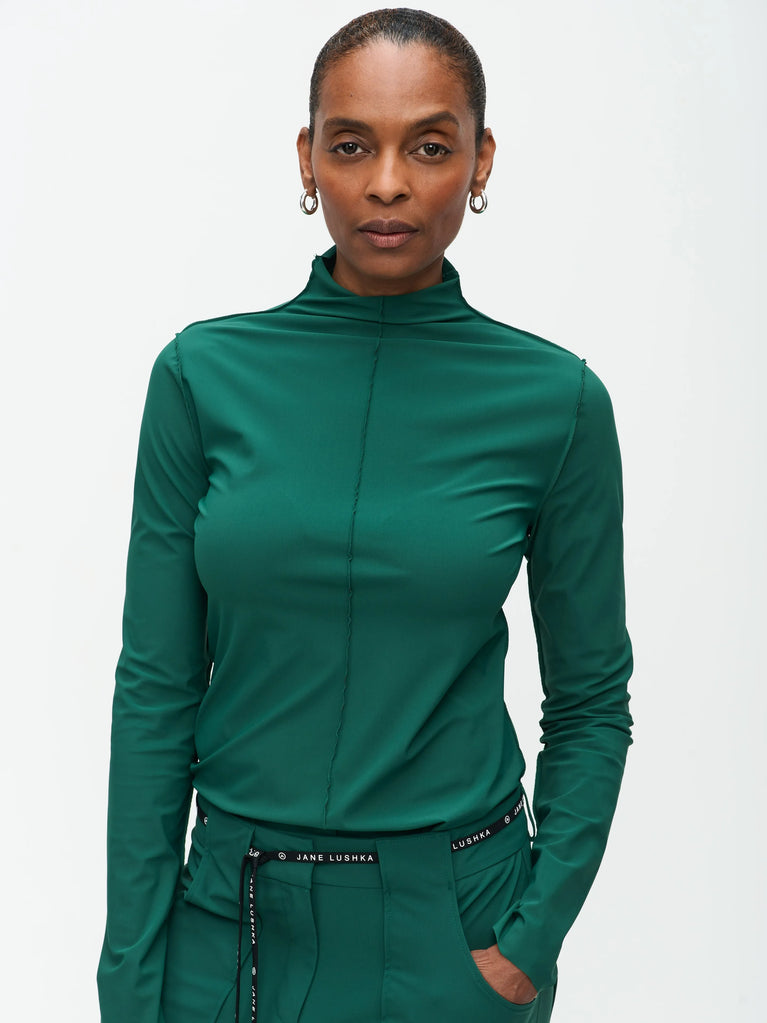 Jane Lushka Zara Top Technical Jersey Green
