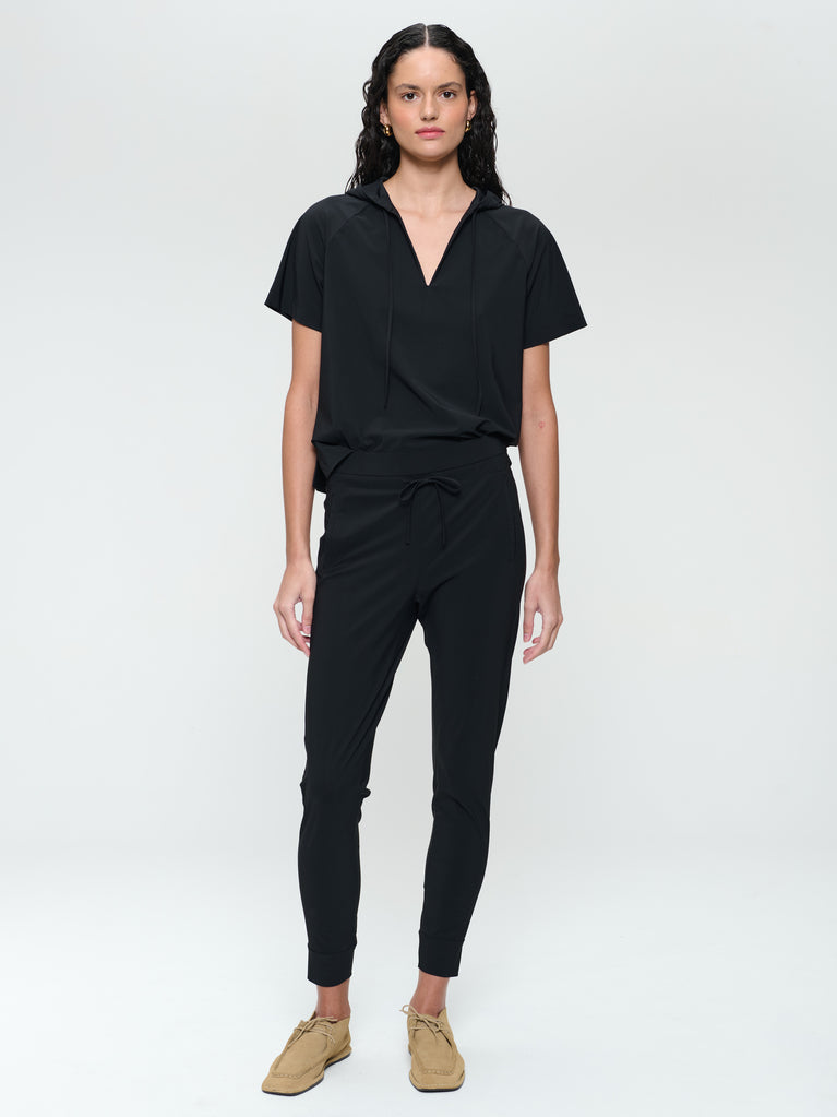 jane lushka John strech technical jersey pants Black
