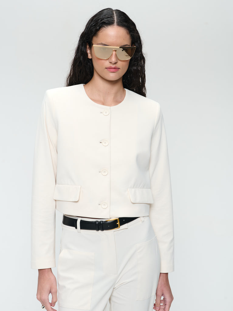 Jane Lushka Joke Blazer Technical Jersey Light Sand