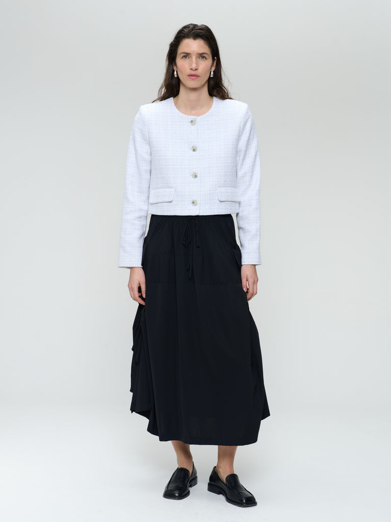 jane lushka Joke textured metallic blazer White silver