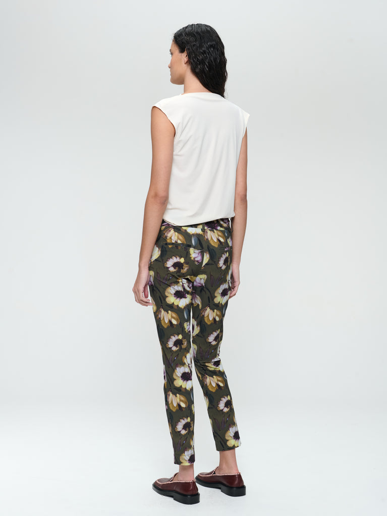 Jane Lushka Joy Print Structure Technical Jersey Pants Multi Green