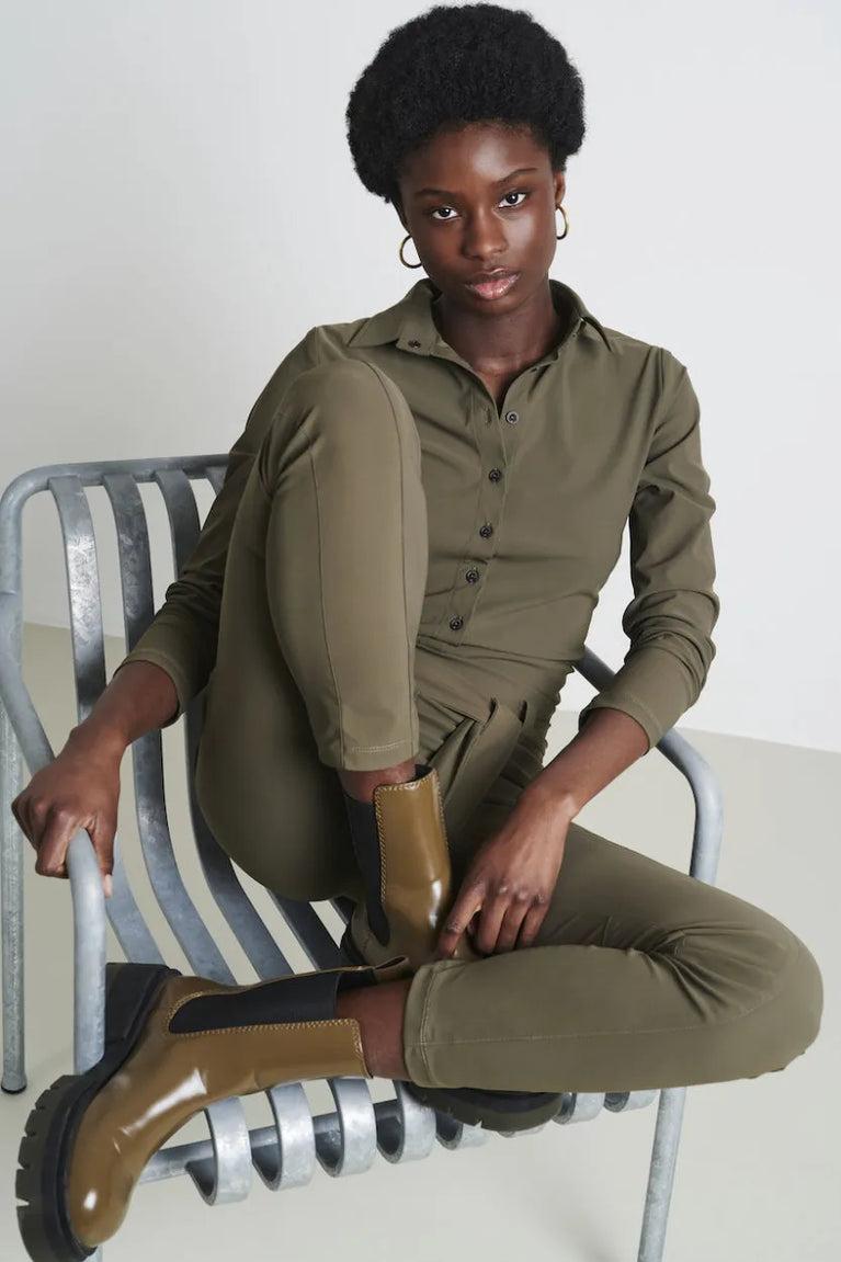 Jane Lushka Jumpsuit Diana Easy Wear Technical Jersey Army